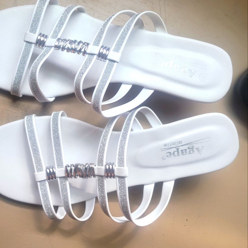 White sandels by agape